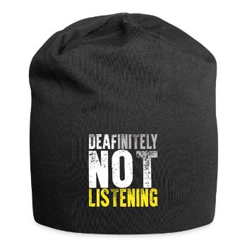Fierté sourde en ASL Langue des signes - Bonnet en jersey - noir - Devant