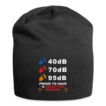 Gehörlosenstolz ASL - Jersey-Beanie - Schwarz - Vorne