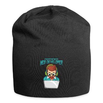 Web Entwickler Webdeveloper Zertifiziert - Jersey-Beanie - Schwarz - Vorne