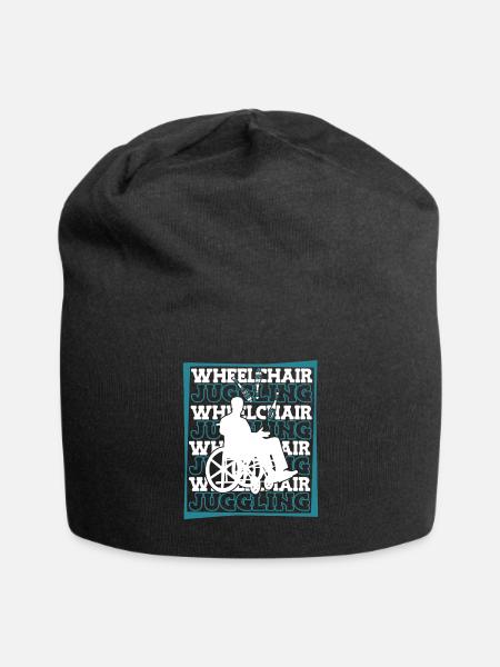 Jonglieren Jongleur Rollstuhl - Jersey-Beanie - Schwarz