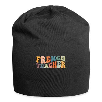 Groovy French Teacher French Language Tutor - Jersey Beanie - black - Front