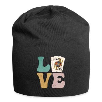 Blackjack Gambling Cards - Jersey Beanie - black - Front