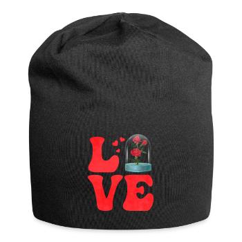 Botanik Botanische Pflanzen Rosen - Jersey-Beanie - Schwarz - Vorne