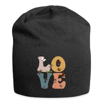 Käfersammeln Käfersammler Entomologie - Jersey-Beanie - Schwarz - Vorne