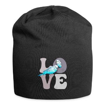 Perruche perroquet perruche - Bonnet en jersey - noir - Devant