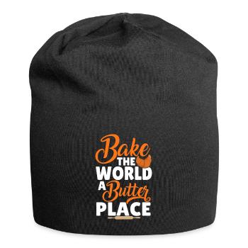 Drôle de boulanger cuisant du pain - Bonnet en jersey - noir - Devant