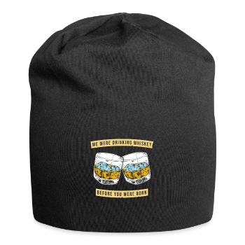 Whisky Whiskey Lustig - Jersey-Beanie - Schwarz - Vorne