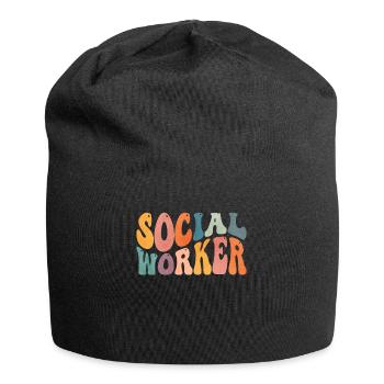 Groovy Social Worker Work - Jersey Beanie - black - Front