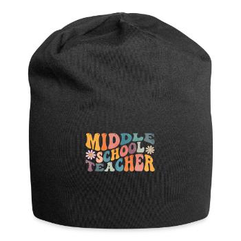 Groovy Middle School Enseignant Enseignement primaire - Bonnet en jersey - noir - Devant