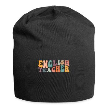 Groovy Englischlehrerin Grammatik Literaturunterri - Jersey-Beanie - Schwarz - Vorne