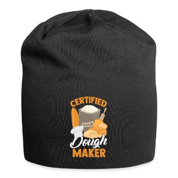 Funny Bread Baking Baker Flour - Jersey Beanie - black - Front