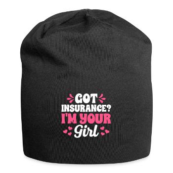 Drôle de courtier d’assurance - Bonnet en jersey - noir - Devant