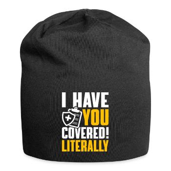 Drôle de courtier d’assurance - Bonnet en jersey - noir - Devant