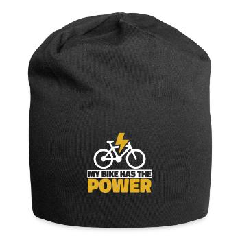 E Bike Elektrorad Leistung - Jersey-Beanie - Schwarz - Vorne