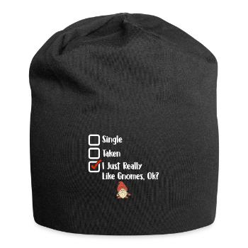 Funny garden gnome gardening dwarf garden - Jersey Beanie - black - Front