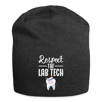 Funny Dental Lab Technician Dentist - Jersey Beanie - charcoal grey - Front