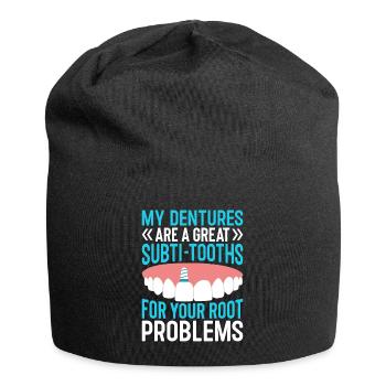 Funny dental technicians - Jersey Beanie - black - Front