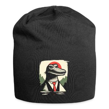 Japanische Rote Sonne und Al Gator Alligator - Jersey-Beanie - Schwarz - Vorne