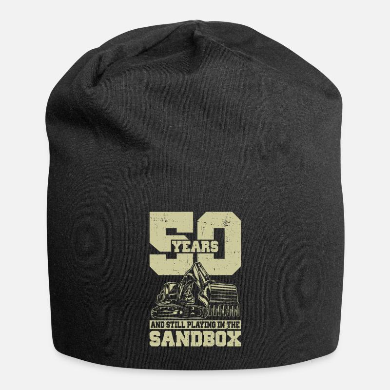 50 Geburtstag Baggerfahrer - Jersey-Beanie - Schwarz