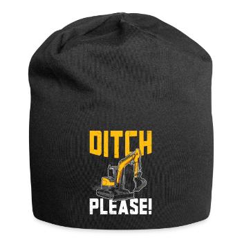 Funny Excavator Driver Heavy Equipment HEO - Jersey Beanie - black - Front