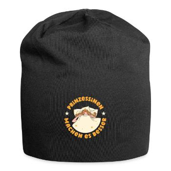 Prinzessin - Jersey-Beanie - Schwarz - Vorne