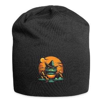 A cup full of Wizard Cat - Jersey Beanie - black - Front