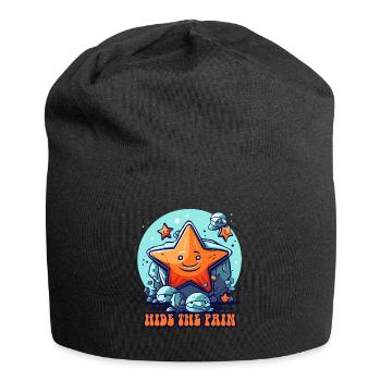 Versteck den Schmerz, kleine Seestern Seeigel - Jersey-Beanie - Schwarz - Vorne
