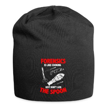 Lustiger Gerichtsmediziner - Jersey-Beanie - Schwarz - Vorne