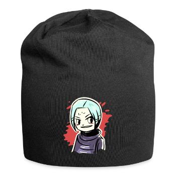 Fille d’anime drôle bizarre - Bonnet en jersey - noir - Devant