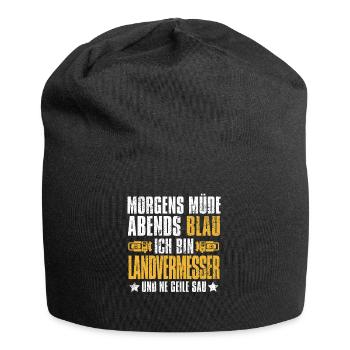 Vermesser Vermessungstechniker - Jersey-Beanie - Schwarz - Vorne