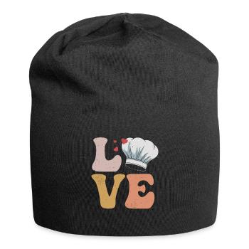 Chef Cooking LOVE - Jersey Beanie - black - Front