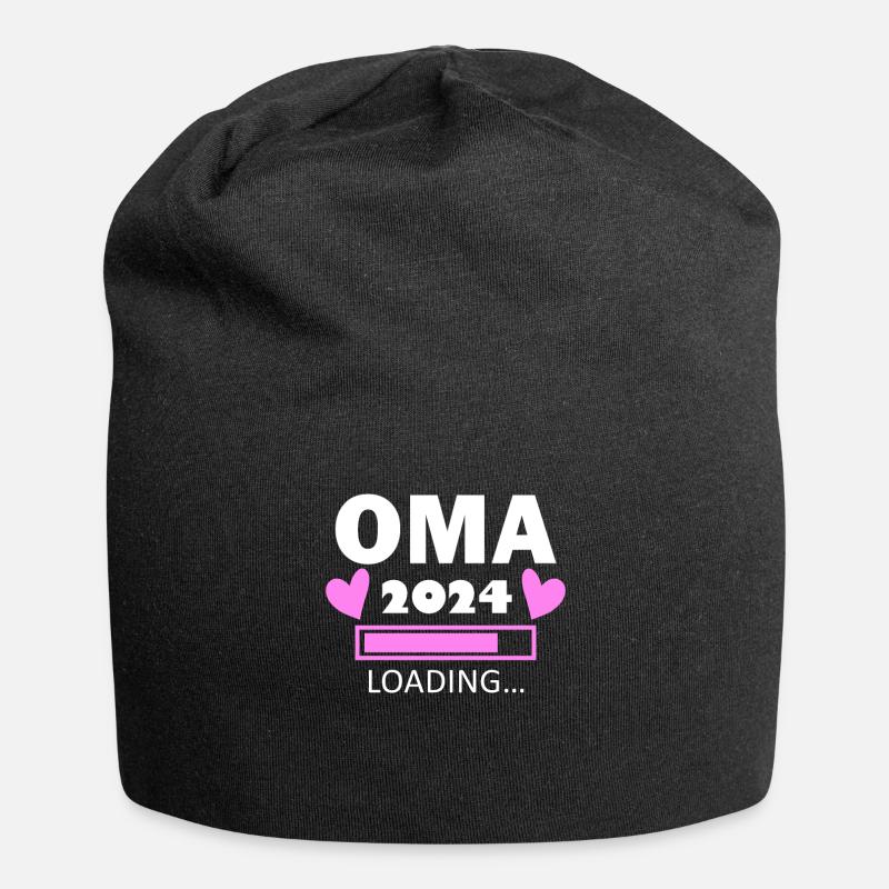 Oma 2024 - Oma werden - Oma loading 2024 - Jersey-Beanie - Schwarz