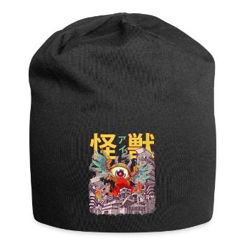 Kaiju Fliegender Augapfel Japanisches Anime-Monste - Jersey-Beanie - Schwarz - Vorne