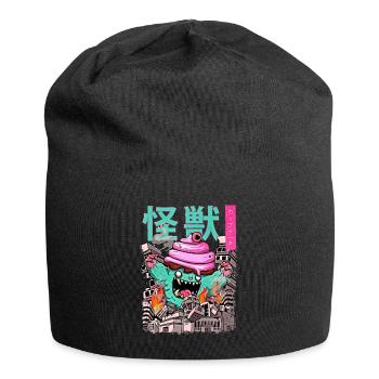 Kaiju Cupcake Japanese Anime Monster Pastry Bake - Jersey Beanie - black - Front