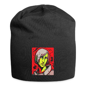 Un mec d’anime cool et beau - Bonnet en jersey - noir - Devant