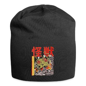 Kaiju Flying Spaghetti Monster Japanischer Anime F - Jersey-Beanie - Schwarz - Vorne