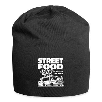 Cuisine de rue drôle - Bonnet en jersey - noir - Devant