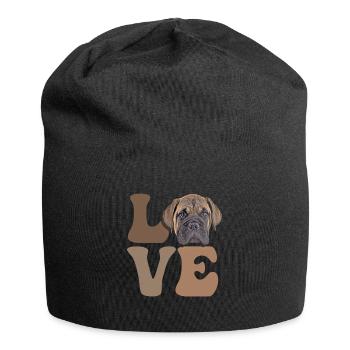 Bullmastiff Chien AMOUR - Bonnet en jersey - noir - Devant
