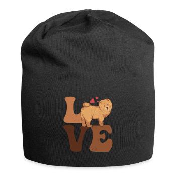 Chow Chow Dog LOVE - Bonnet en jersey - noir - Devant