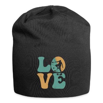 Climbing Climber Bouldering LOVE - Jersey Beanie - black - Front