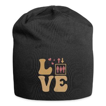 Mécanicien d’ascenseur LOVE - Bonnet en jersey - noir - Devant