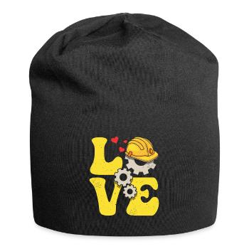 Ingenieur Ingenieurwesen LOVE - Jersey-Beanie - Schwarz - Vorne