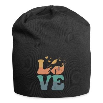 Equestrian Riding LOVE - Jersey Beanie - black - Front