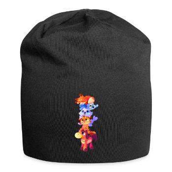 Furry Fandom Fursona Fursuit Fox Horse Cat - Jersey Beanie - black - Front