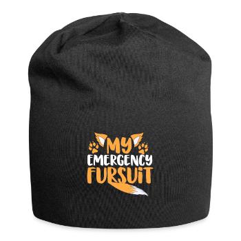 Furry Fandom Fursona Fox - Jersey Beanie - black - Front