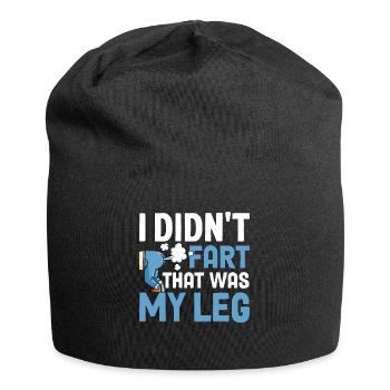 Funny prosthetic leg for amputees - Jersey Beanie - black - Front