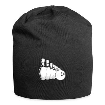 Bowling Bowlen Bowler - Jersey-Beanie - Schwarz - Vorne