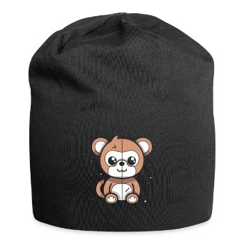 A cute, artsy space bear - Jersey Beanie - black - Front