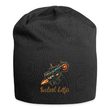 La vie de tatouage vécue et une machine à tatouer - Bonnet en jersey - noir - Devant