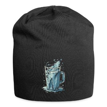 Un verre d’eau doit toujours être gratuit - Bonnet en jersey - noir - Devant
